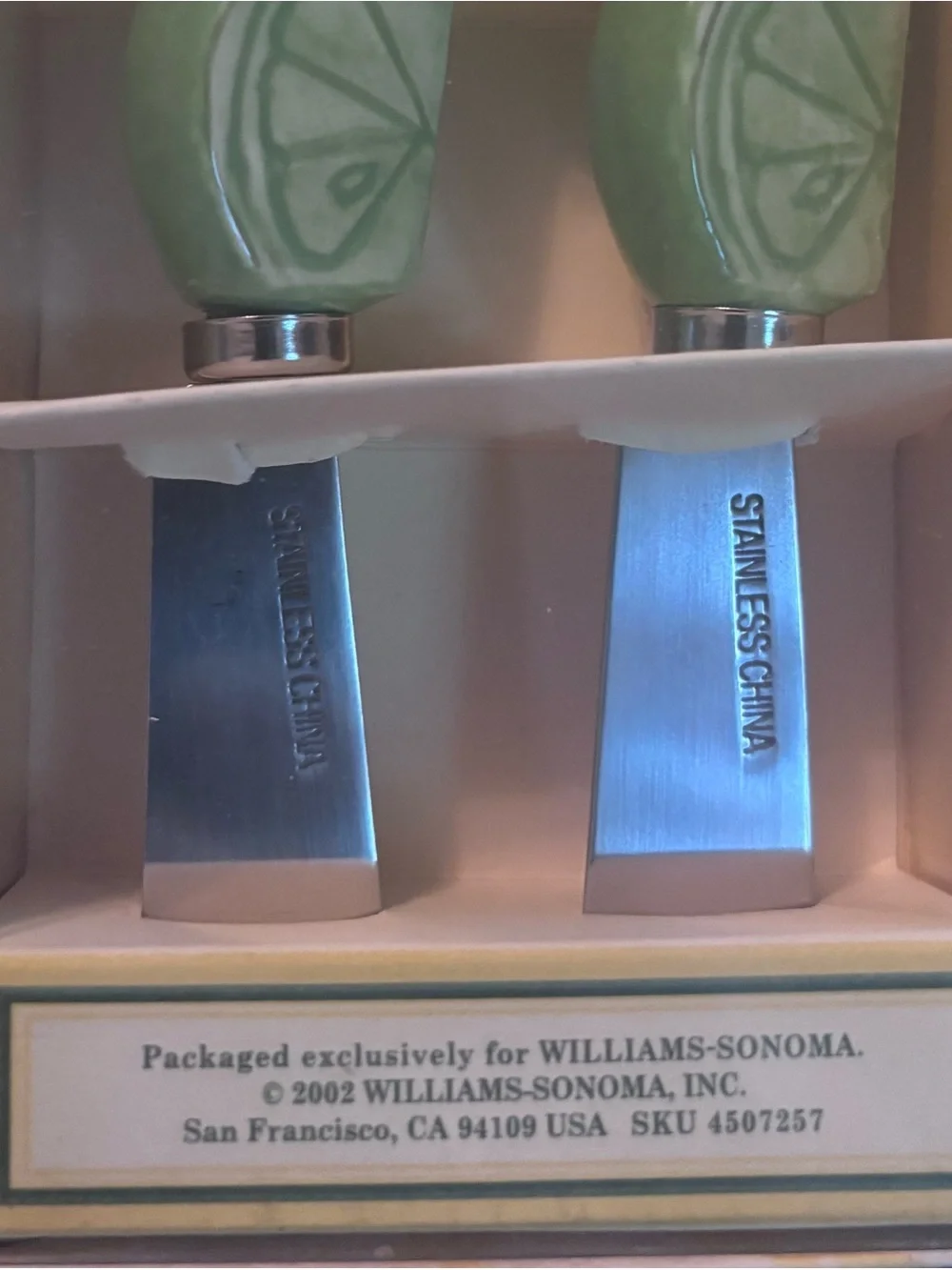 Vintage Williams Sonoma Spreaders 2 New in Box